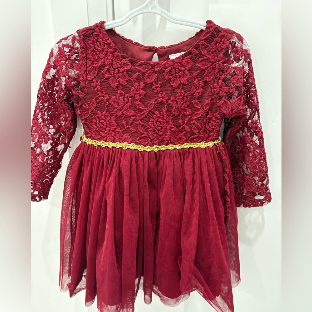 Sweet Heart Rose Burgundy Lace Dress